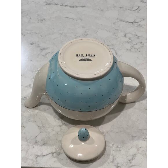 Rae Dunn Blue Polka Dot 5 Piece Artisan Collection Tea Set‎ - Picture 12 of 12